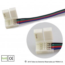 Conector Rápido 10mm con Cable para Tiras LED RGB SIN Soldadura